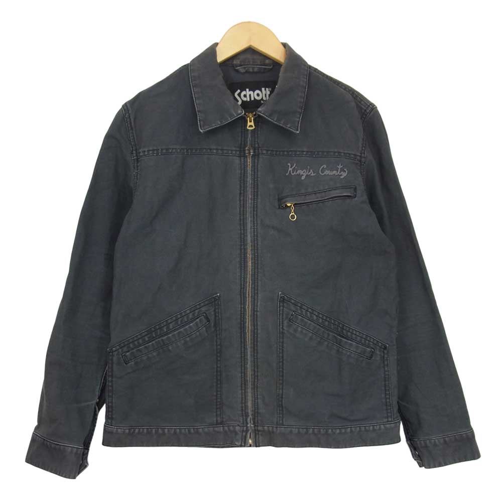 schott ショット 3122000 刺繍入り ワーク ブルゾン チャコール系 L【中古】