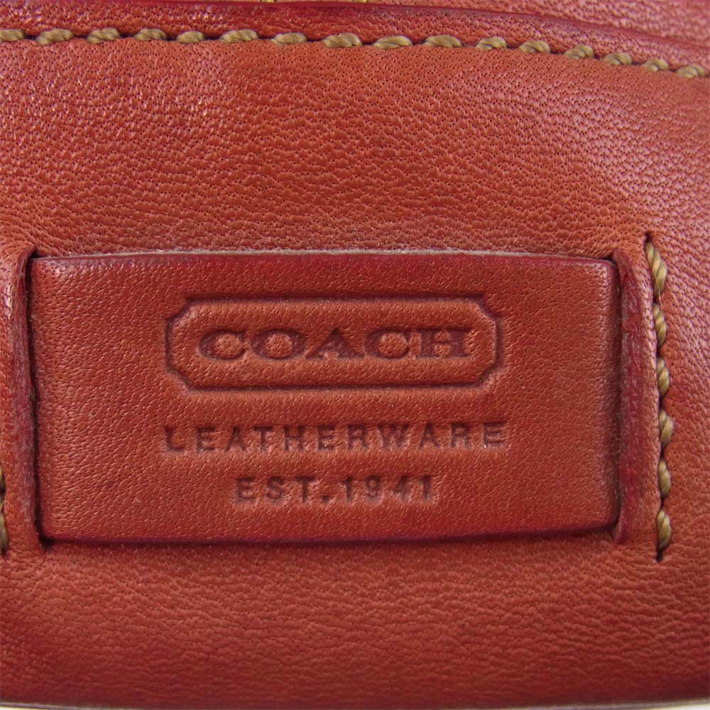 COACH コーチ A3S-5188 レザー トート バッグ レッド系【中古】