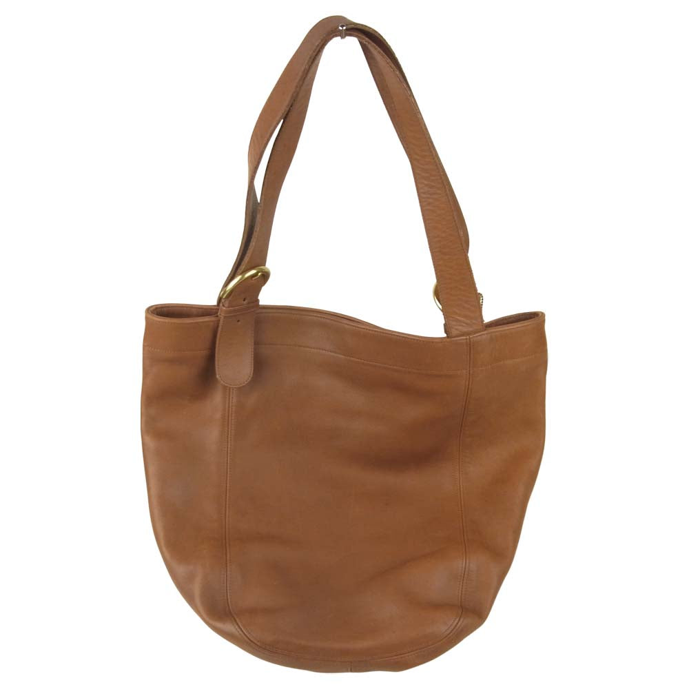 COACH コーチ D5C-4082 レザー ショルダー トート バッグ ブラウン系【中古】