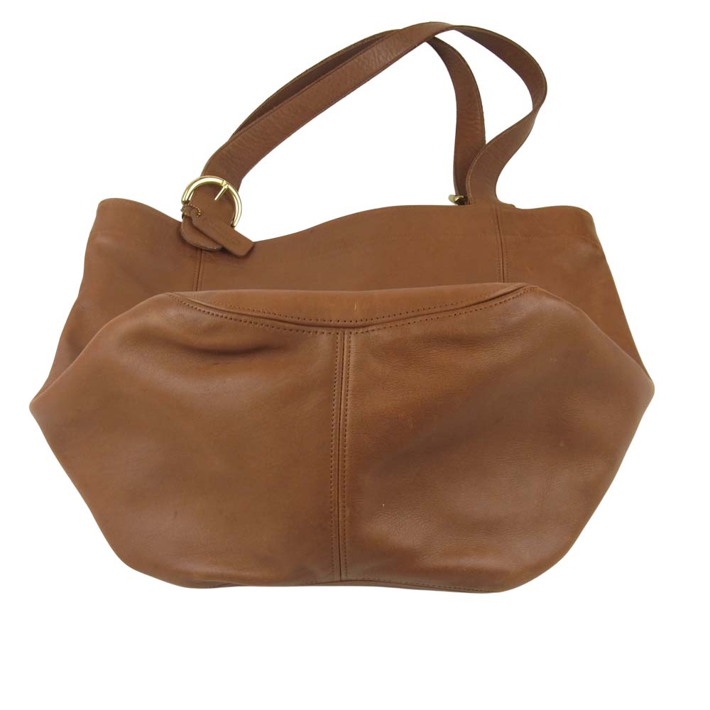 COACH コーチ D5C-4082 レザー ショルダー トート バッグ ブラウン系【中古】