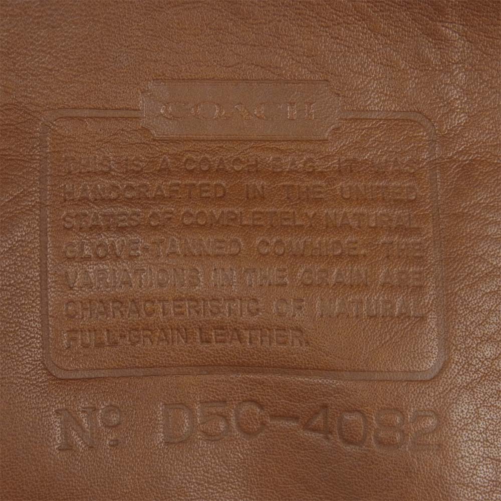 COACH コーチ D5C-4082 レザー ショルダー トート バッグ ブラウン系【中古】