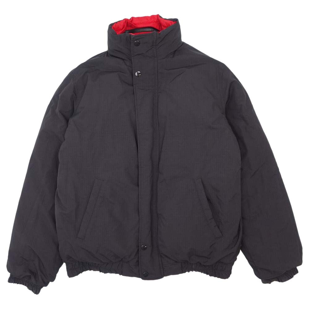 Supreme シュプリーム 14AW Reversible Puffy Jacket ワッペンロゴリバーシブルパフィーダウン ブラック系 レッド系 M【中古】