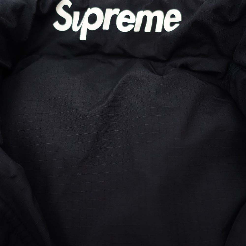 Supreme シュプリーム 14AW Reversible Puffy Jacket ワッペンロゴリバーシブルパフィーダウン ブラック系 レッド系 M【中古】