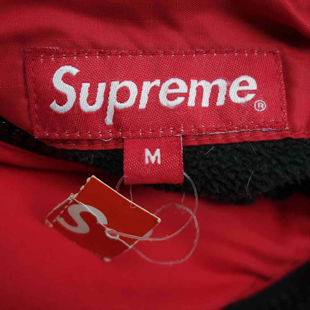 Supreme シュプリーム 14AW Reversible Puffy Jacket ワッペンロゴリバーシブルパフィーダウン ブラック系 レッド系 M【中古】