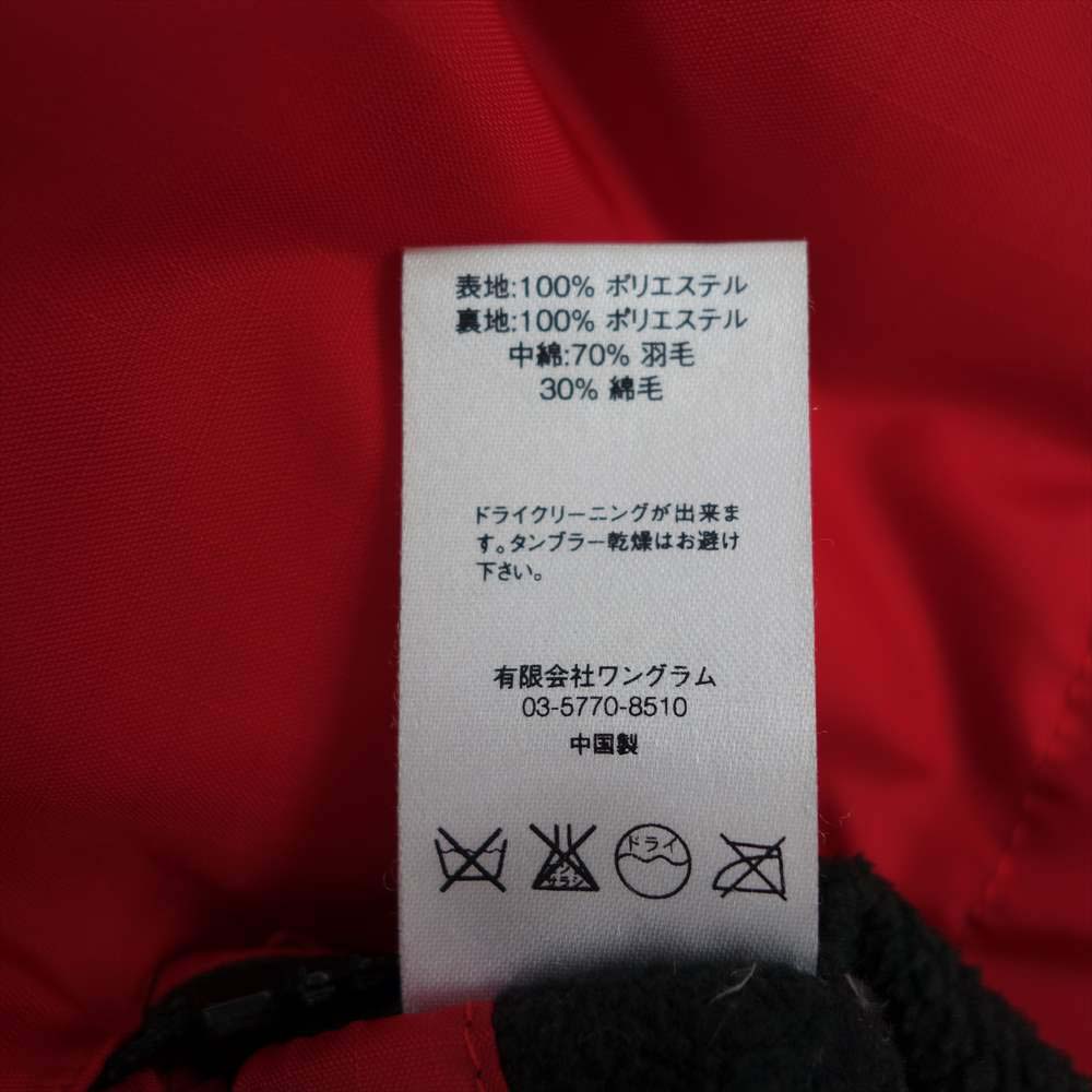 Supreme シュプリーム 14AW Reversible Puffy Jacket ワッペンロゴリバーシブルパフィーダウン ブラック系 レッド系 M【中古】