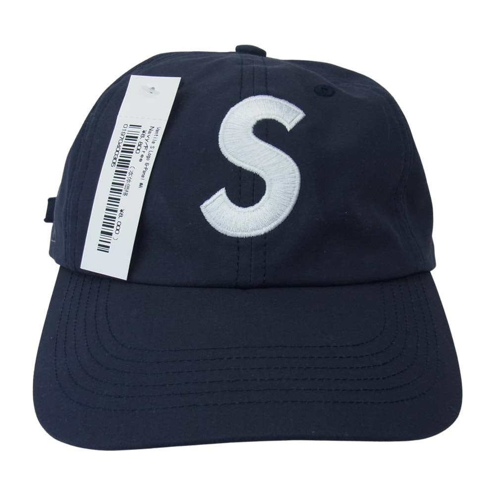 Supreme シュプリーム 21AW VENTILE S LOGO 6 PANEL ベンタイル キャップ  ネイビー系 F【新古品】【未使用】【中古】