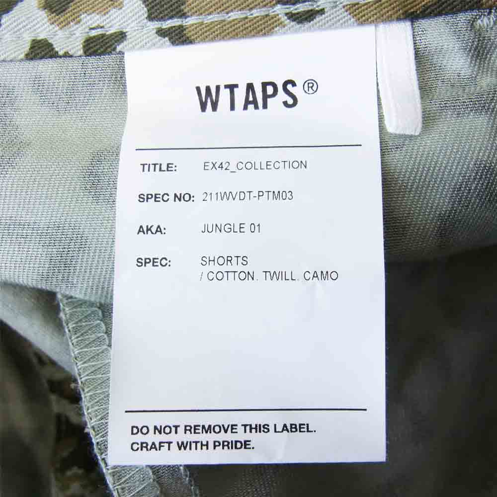 WTAPS ダブルタップス 21SS 211WVDT-PTM03 JUNGLE SHORTS COTTON TWILL CAMO ORIVE ジャングル ショーツ カーキ系 3【中古】