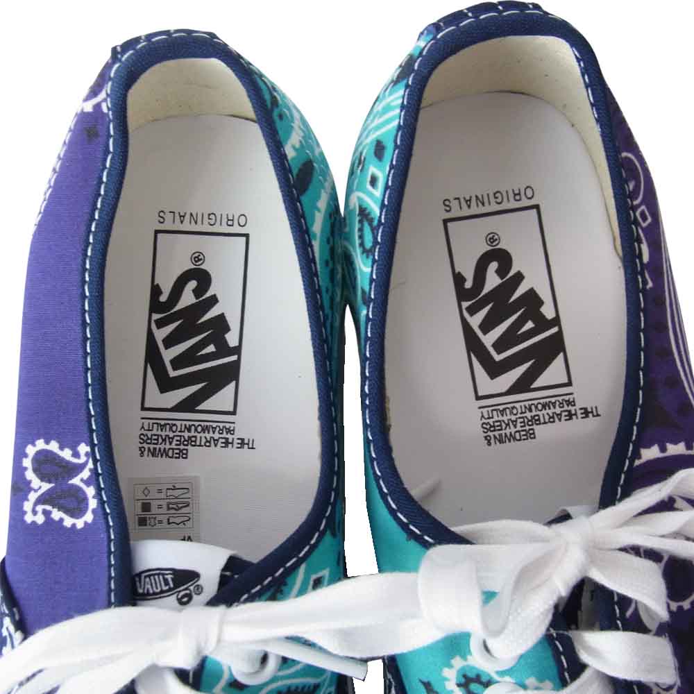 VANS バンズ BEDWIN ベドウィン OG AUTHENTIC LX オーセンティック ネイビー系 26.5㎝【新古品】【未使用】【中古】