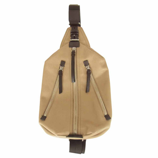 COACH コーチ トンプソン レザー スリング ショルダー ボディ バッグ ベージュ系【中古】