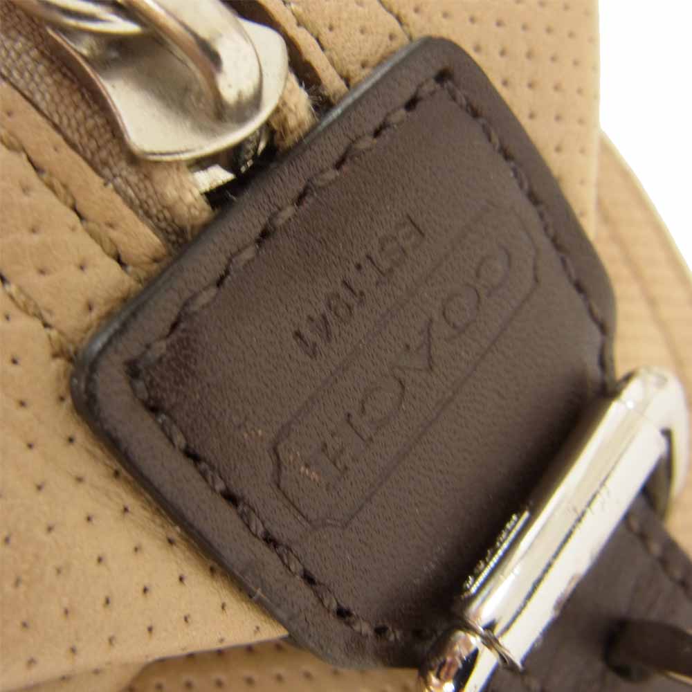 COACH コーチ トンプソン レザー スリング ショルダー ボディ バッグ ベージュ系【中古】