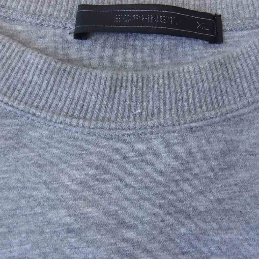 SOPHNET. ソフネット HEM PANEL CODE CREW NECK CUTSEWN 切替 クルーネック カットソー グレー系 XL【中古】