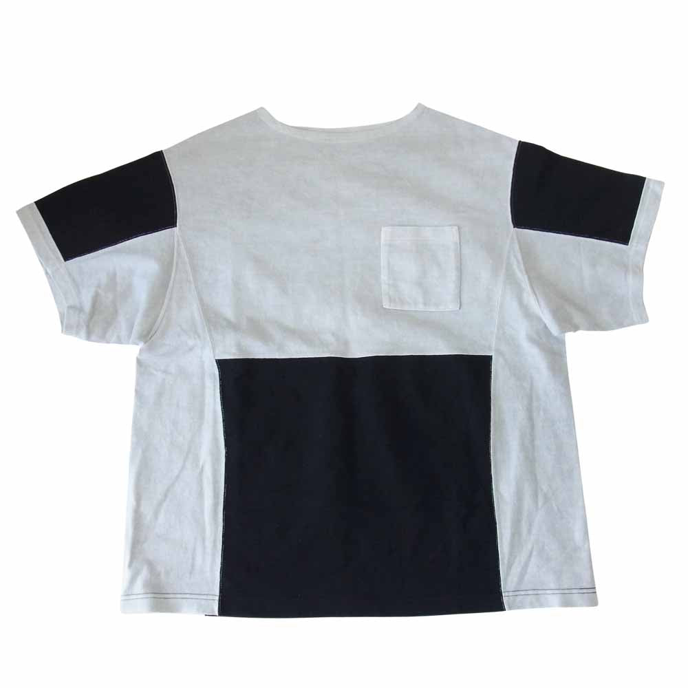 シーイー CE 胸ポケット 切替 半袖 Tシャツ ブラック系 グレー系 M【中古】