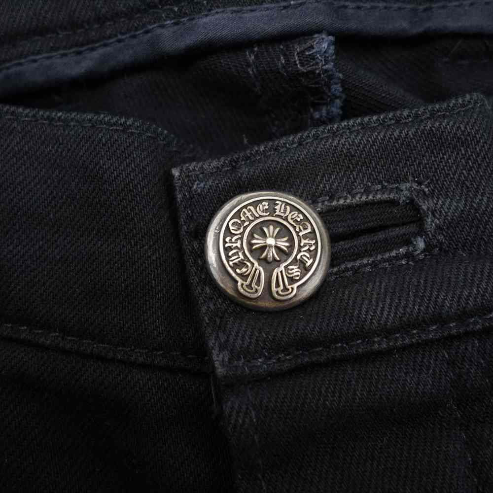CHROME HEARTS クロムハーツ（原本無） ホースシューボタン フレアニー ブラック系 33【中古】