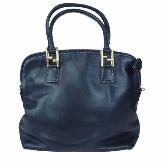 FENDI フェンディ S.A.S ヴィンテージ 2WAY ショルダー バッグ ダークネイビー系【中古】