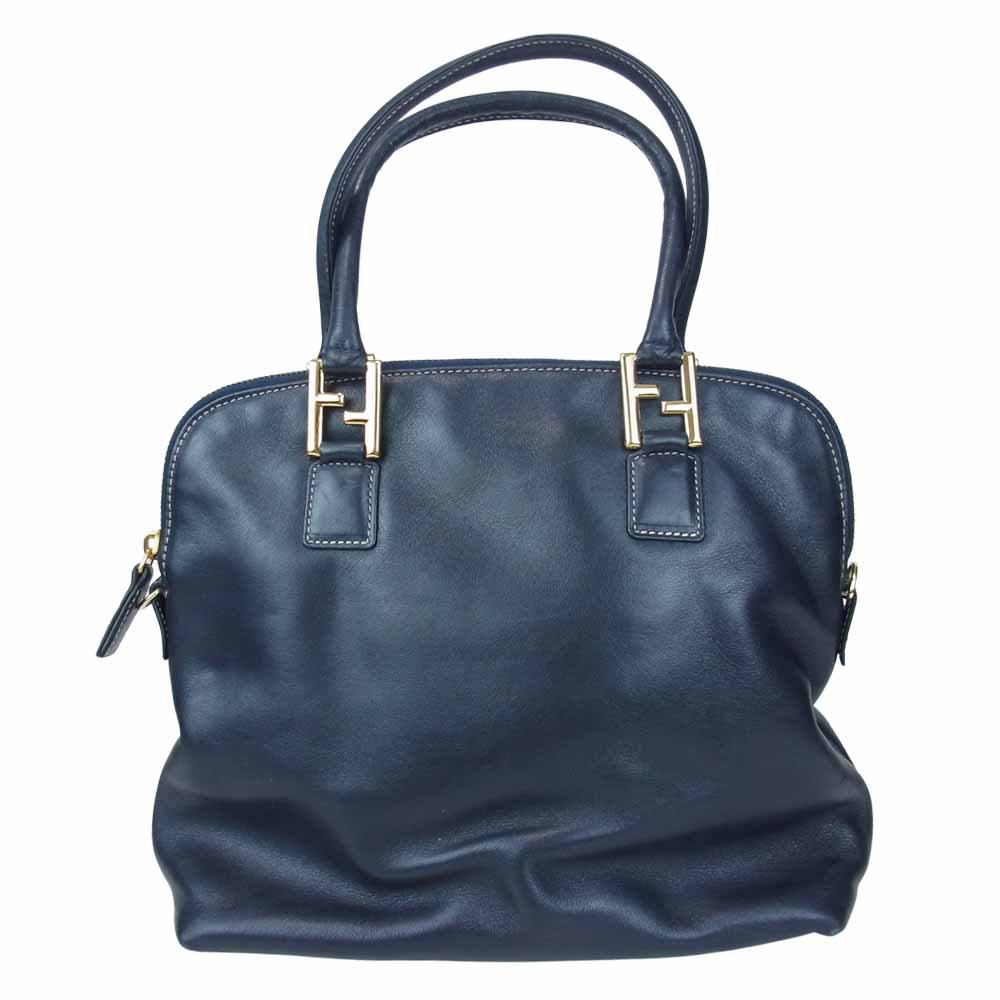 FENDI フェンディ S.A.S ヴィンテージ 2WAY ショルダー バッグ ダークネイビー系【中古】