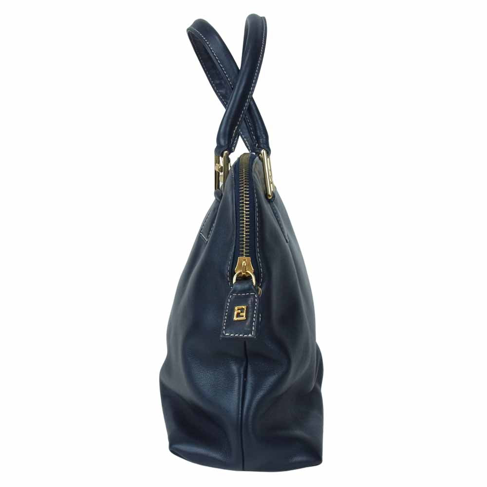 FENDI フェンディ S.A.S ヴィンテージ 2WAY ショルダー バッグ ダークネイビー系【中古】