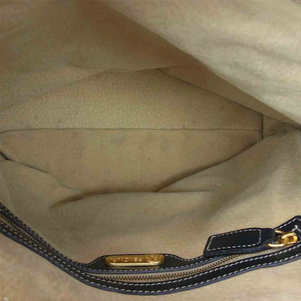 FENDI フェンディ S.A.S ヴィンテージ 2WAY ショルダー バッグ ダークネイビー系【中古】