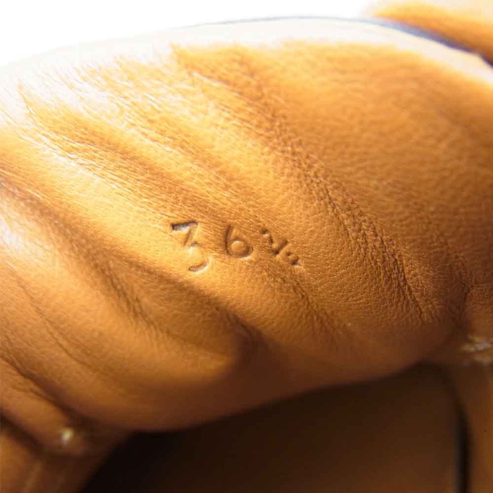 HERMES エルメス レザー ローカット ウォーキング シューズ スニーカー ブラック系 EUR36.5【中古】