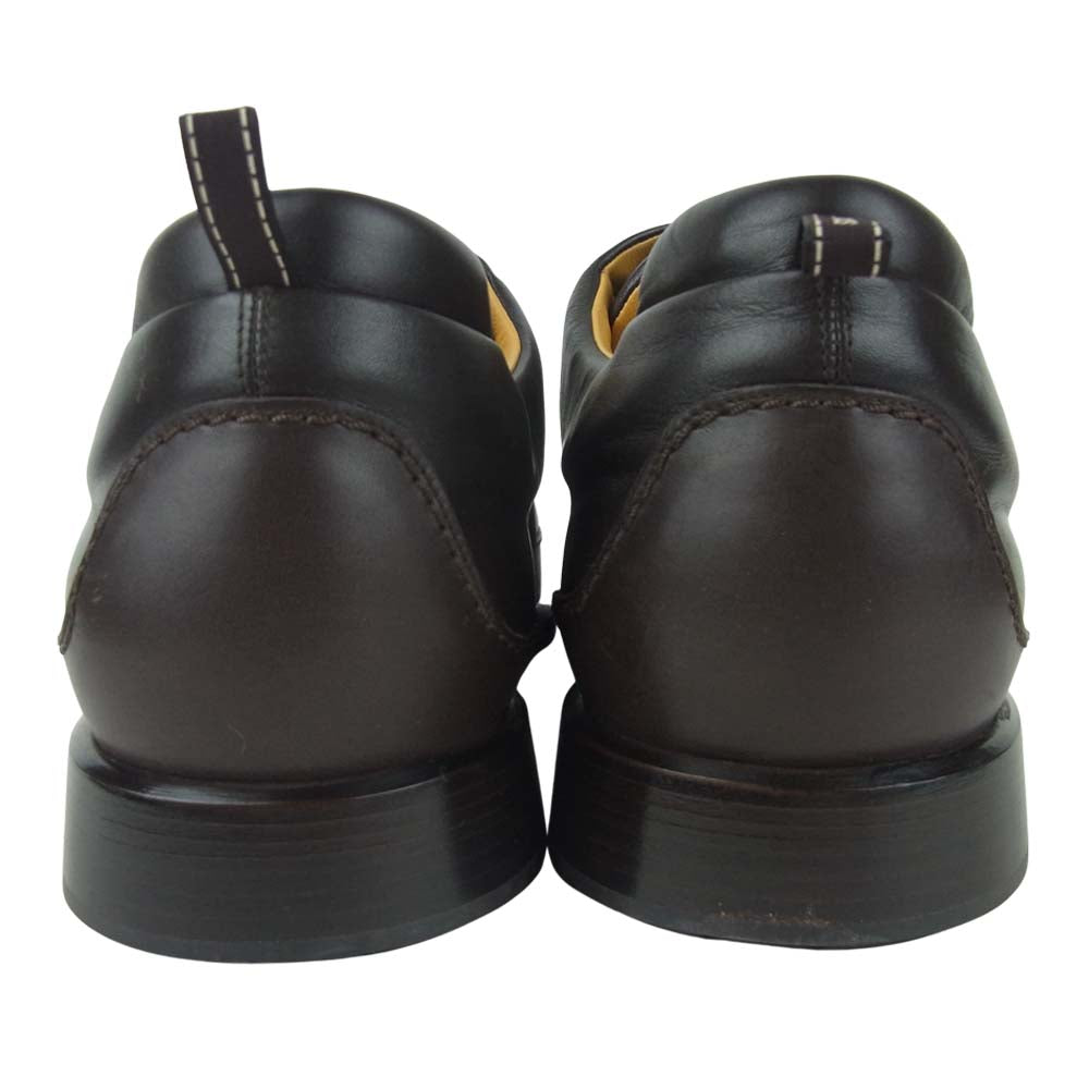 HERMES エルメス レザー ローカット スニーカー イタリア製 ダークブラウン系 40.5【中古】