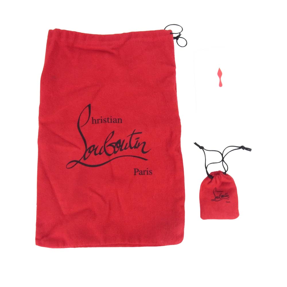 Christian Louboutin クリスチャンルブタン 3080377 購入時証明書付属 パテントレザー シンプル ヒール パンプス ブラック系 37.5cm【中古】