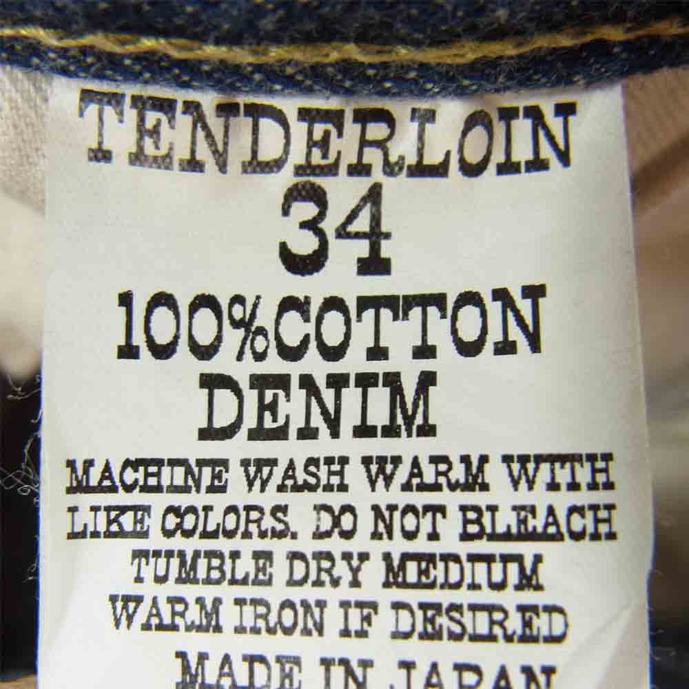 TENDERLOIN テンダーロイン T-RIDERS E シンチバック インディゴブルー系 34【美品】【中古】
