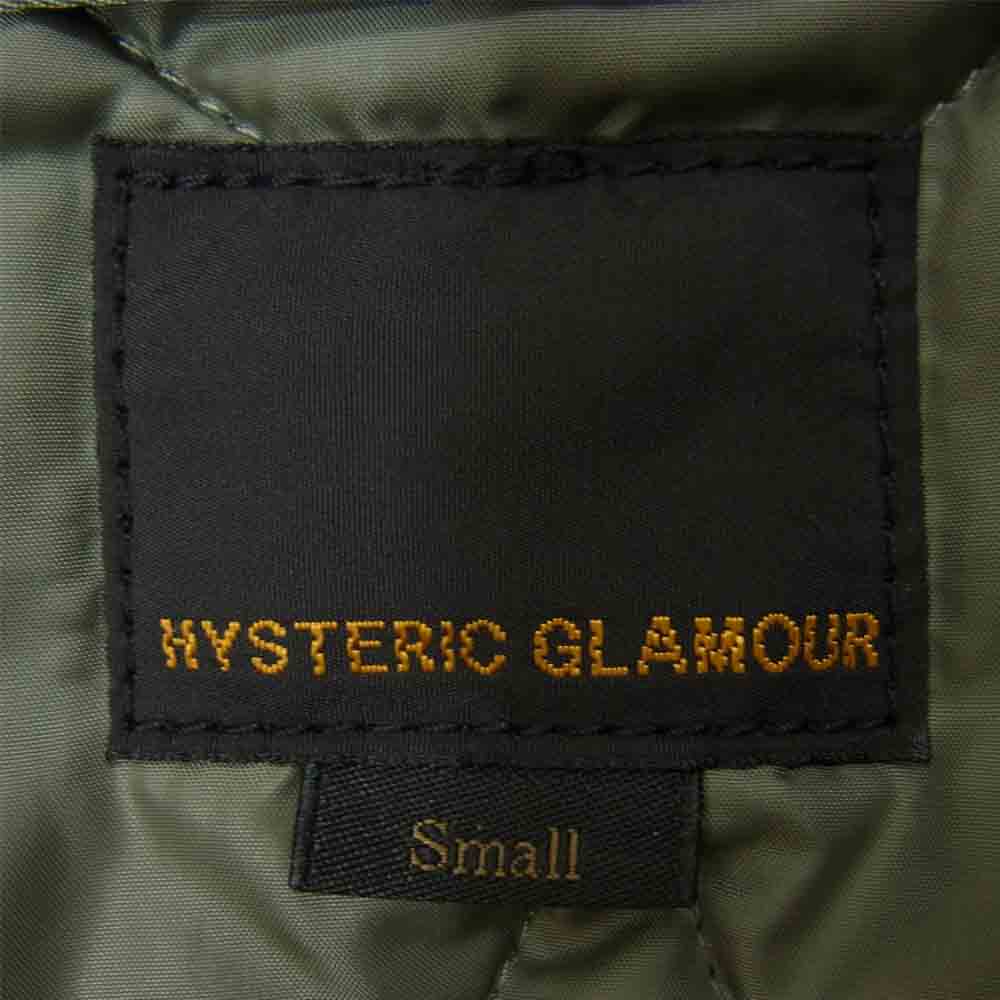 HYSTERIC GLAMOUR ヒステリックグラマー 02193AB08 TRIANGLE WOMAN N-2B プリマロフト ミリタリー ジャケット カーキ系 S【極上美品】【中古】