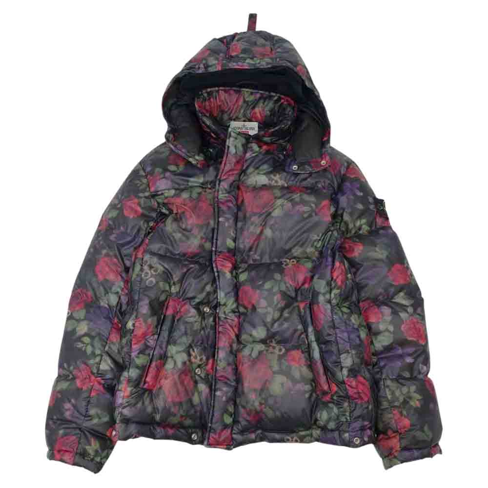Supreme シュプリーム 17AW x Stone Island Lamy Cover Stampato Puffy Jacket パフィー ジャケット マルチカラー系 S【美品】【中古】
