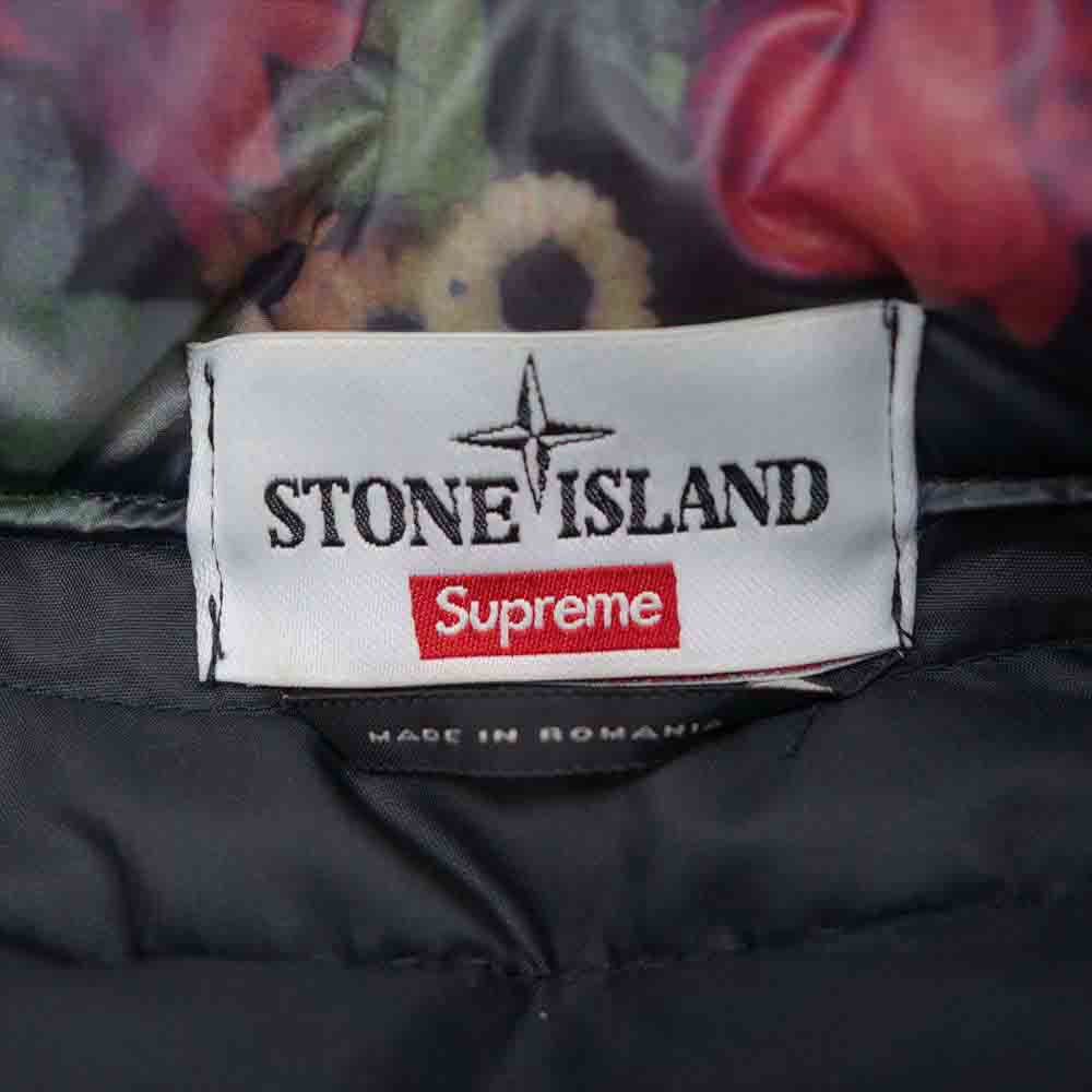 Supreme シュプリーム 17AW x Stone Island Lamy Cover Stampato Puffy Jacket パフィー ジャケット マルチカラー系 S【美品】【中古】
