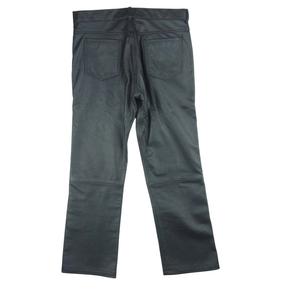 トリッキー COW LEATHER PANTS レザー パンツ 牛革 中国製 ブラック系 L【中古】