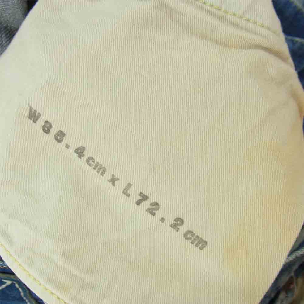 VISVIM ビズビム 217905005001 ICT DRY2 dmgd dry denim jeans インディゴブルー系 W85.4cm【中古】