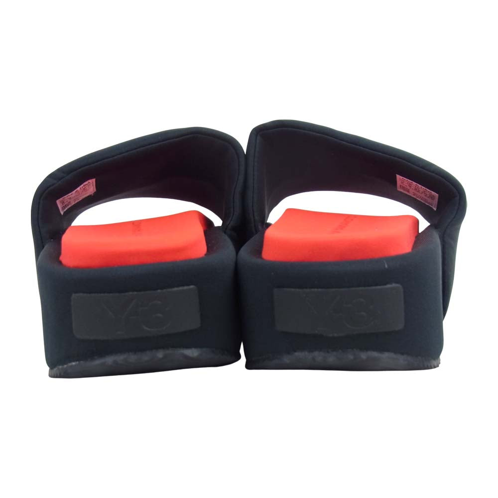 Yohji Yamamoto ヨウジヤマモト Y-3 ワイスリー 21SS FZ4505 SLIDE スライド サンダル シューズ ブラック系 レッド系 27.5cm【極上美品】【中古】