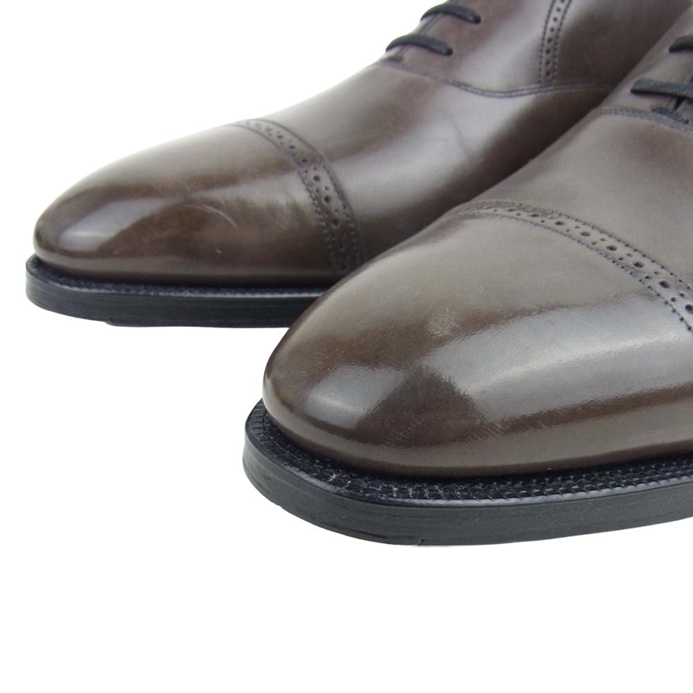John Lobb ジョンロブ PHILIP II フィリップ 2 オックスフォードカーフレザー パンチドキャップトゥ シューズ ブラウン系 8E【中古】