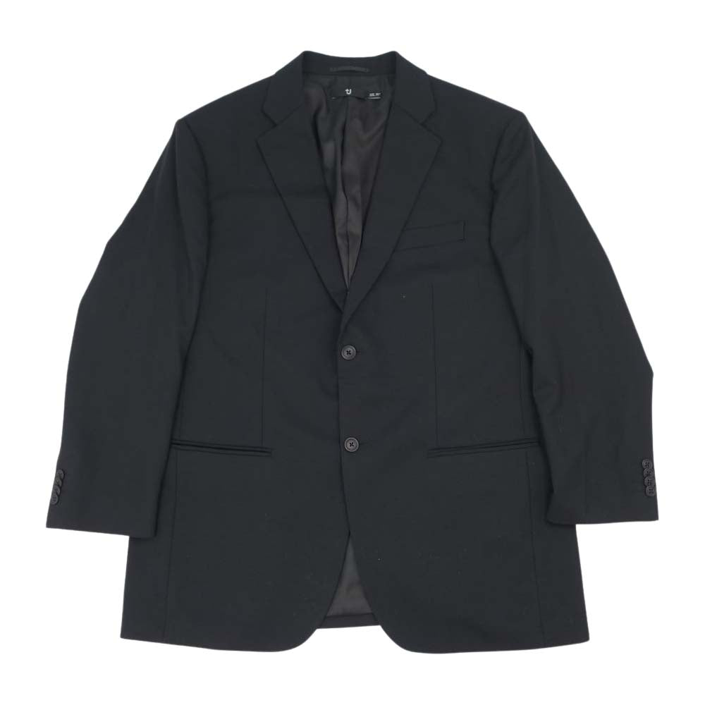 UNIQLO +J ユニクロ 311-432644 ウールブレンド ジャケット パンツ セットアップ ブラック系 XXL【中古】