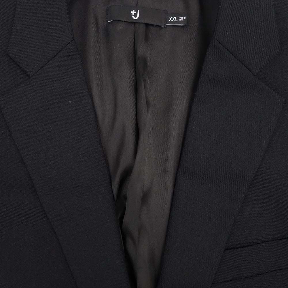 UNIQLO +J ユニクロ 311-432644 ウールブレンド ジャケット パンツ セットアップ ブラック系 XXL【中古】