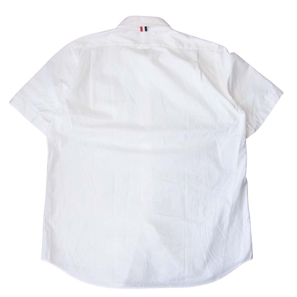 THOM BROWNE トムブラウン MWS239A-06496100 BD オックスフォード ボタンダウン 半袖 コットン シャツ ホワイト系 4【中古】