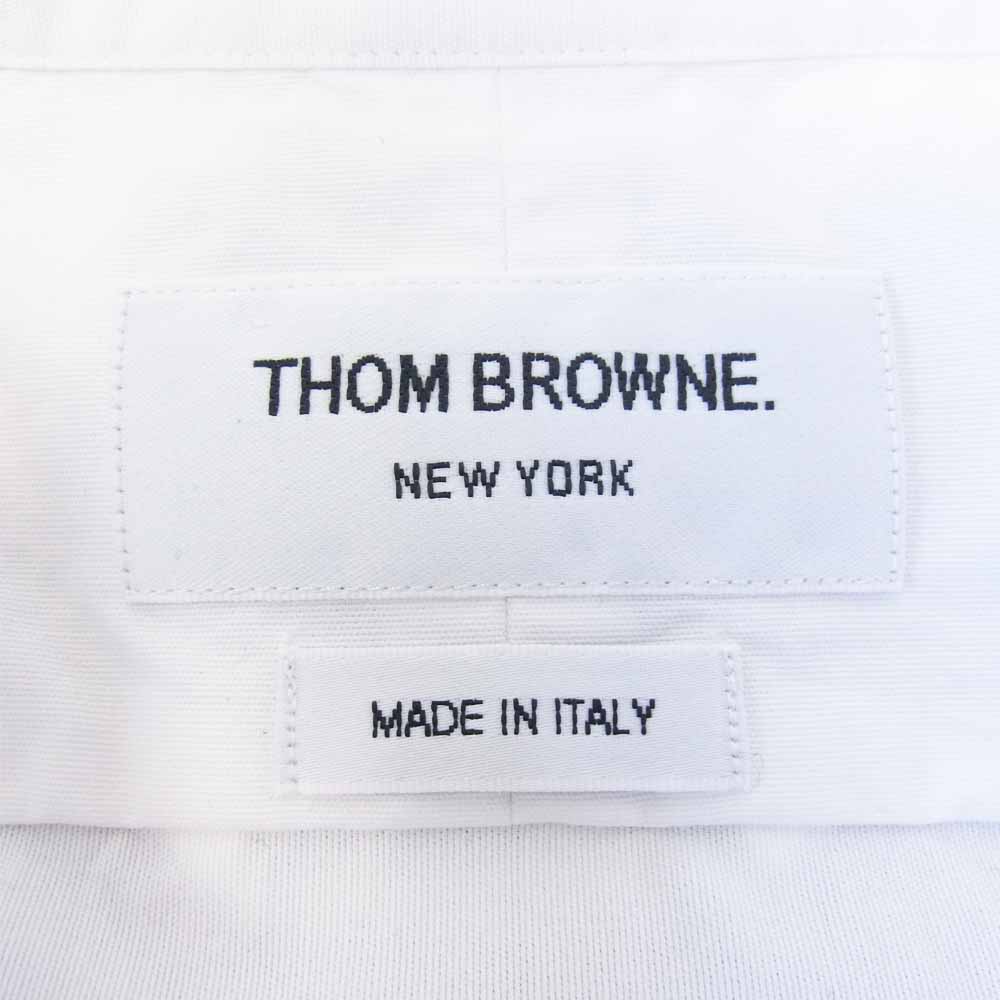 THOM BROWNE トムブラウン MWS239A-06496100 BD オックスフォード ボタンダウン 半袖 コットン シャツ ホワイト系 4【中古】
