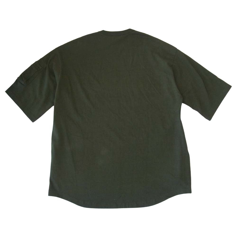 UNDERCOVER アンダーカバー 21AW UC2A4803-1  BIG T-SHIRT 袖ジップ アーミー ビッグ Tシャツ カーキ系 4【中古】