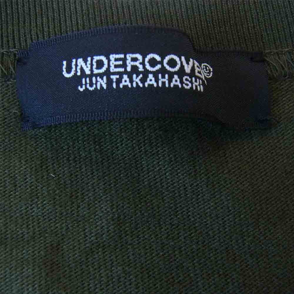 UNDERCOVER アンダーカバー 21AW UC2A4803-1  BIG T-SHIRT 袖ジップ アーミー ビッグ Tシャツ カーキ系 4【中古】