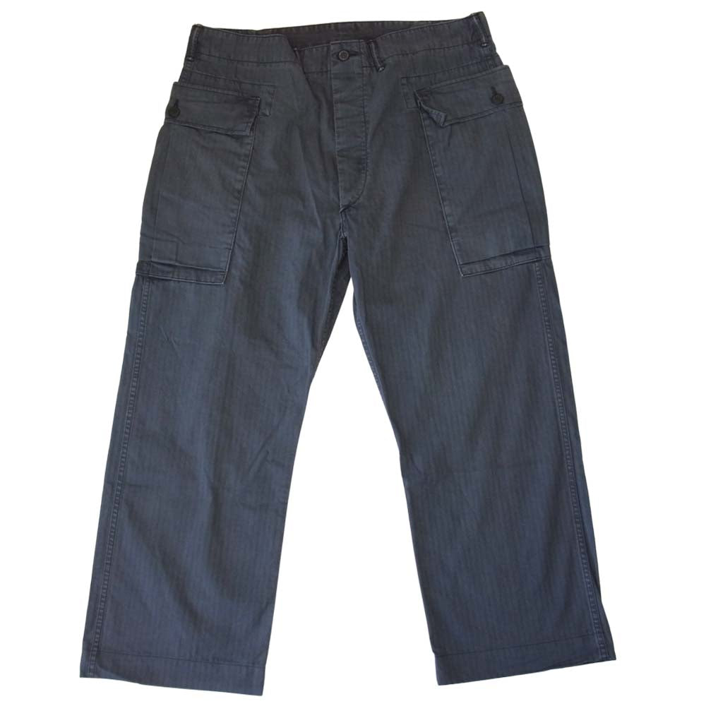 RRL ダブルアールエル MILITARY FIELD CLOTH ミリタリー フィールド クロス ヘリンボーン ボタンフライ ワークパンツ グレー系 36【中古】