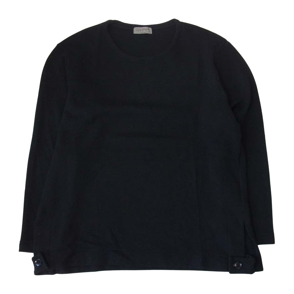 Yohji Yamamoto ヨウジヤマモト POUR HOMME プールオム 19AW HC-T43-173 Lamb wool Round Neck Top ラムウール ラウンドネック ニット ブラック系 3【中古】