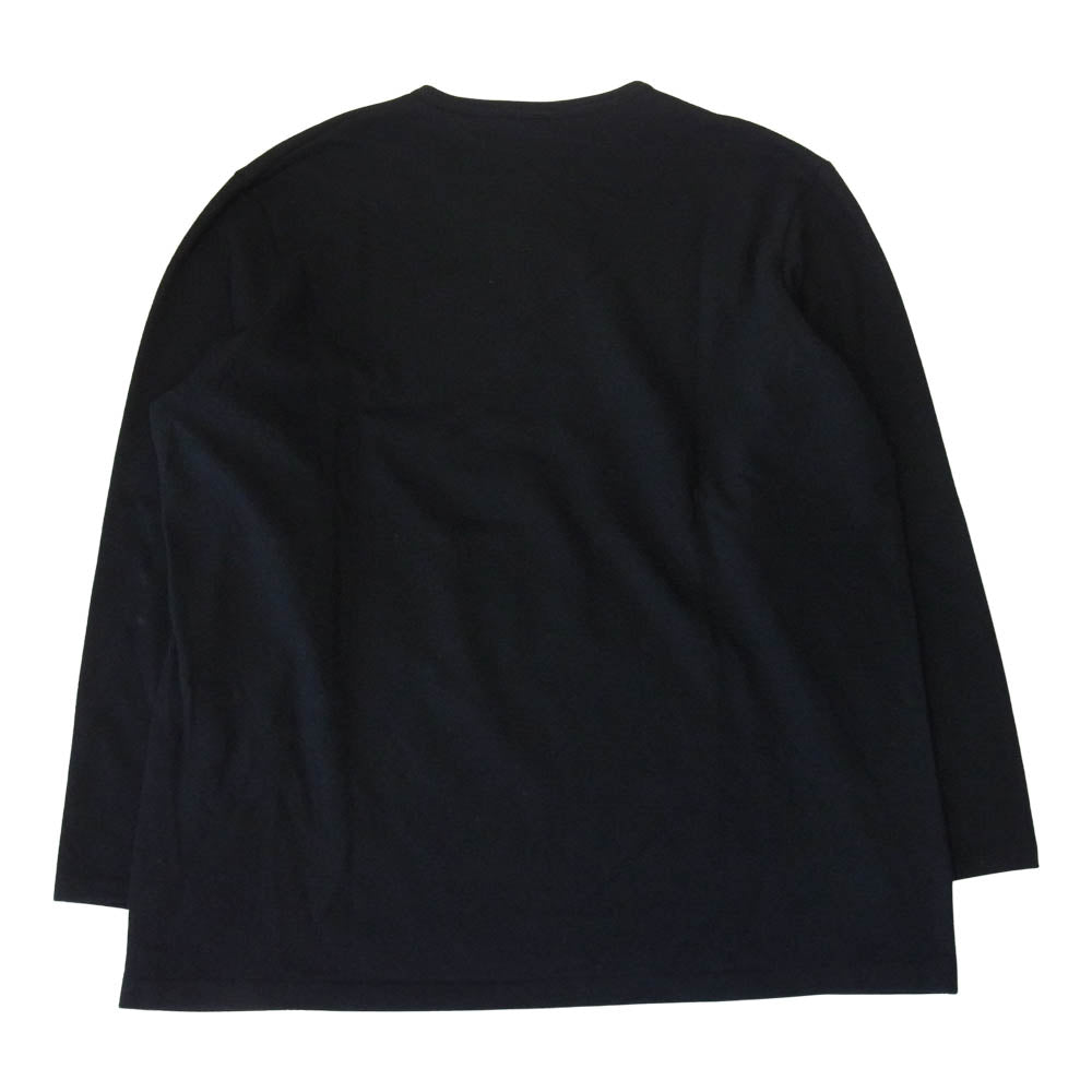Yohji Yamamoto ヨウジヤマモト POUR HOMME プールオム 20AW HR-T14-176 SOFT WOOL 1/14 PS Y MINI COLLAR ROUND NECK ソフトウール ミニカラー ラウンドネック ニット ブラック系 3【美品】【中古】