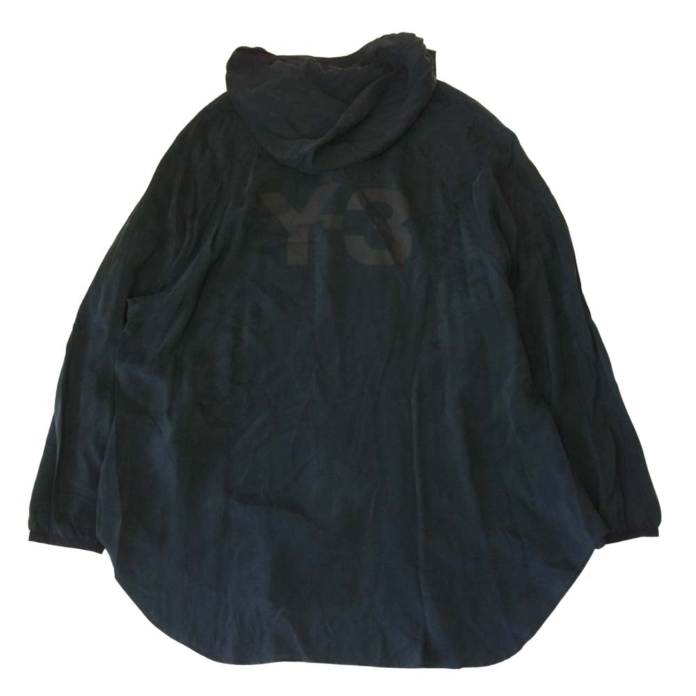 Yohji Yamamoto ヨウジヤマモト Y-3 ワイスリー 21SS GT5261 M SHADE SANDED CUPRO HOODED TOP バックロゴ キュプラ フーデッド ジャケット ブラック系 M【美品】【中古】
