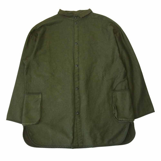 PORTER CLASSIC ポータークラシック 21AW Moleskin Shirt Jacket Olive モールスキン シャツ ジャケット カーキ系 L【中古】