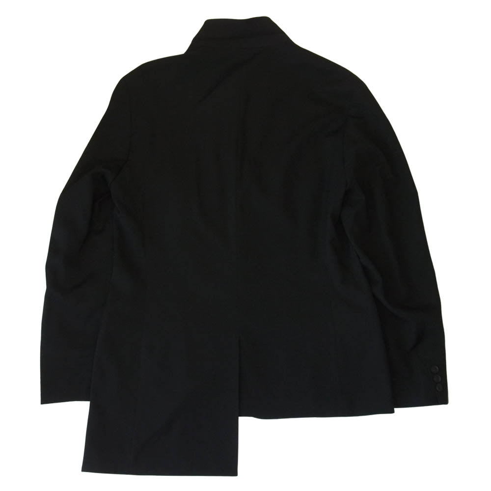 Yohji Yamamoto ヨウジヤマモト POUR HOMME プールオム 未使用 20AW HR-J28-100 PEAK LAPEL UNBALANCE JACKET ウールギャバジン ピークアンバランス ジャケット ブラック系 4【極上美品】【中古】