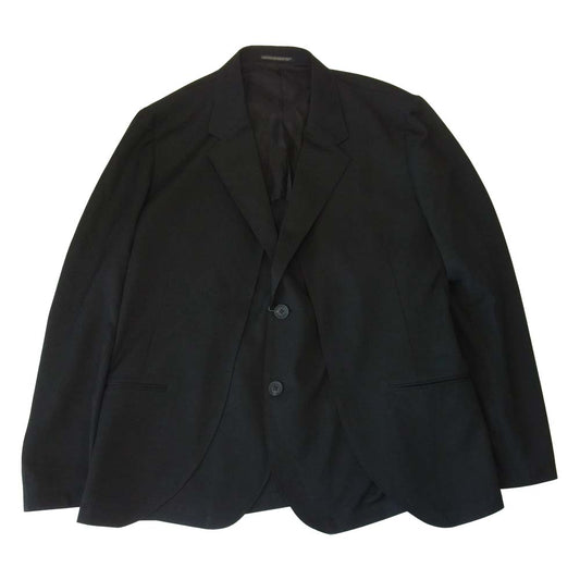 Yohji Yamamoto ヨウジヤマモト POUR HOMME プールオム 未使用 20AW HX-J05-100 W/GABARDINE FRONT DOUBLE CLOTH JACKET ウールギャバジン 前二重 フラシ ジャケット ブラック系 4【極上美品】【中古】
