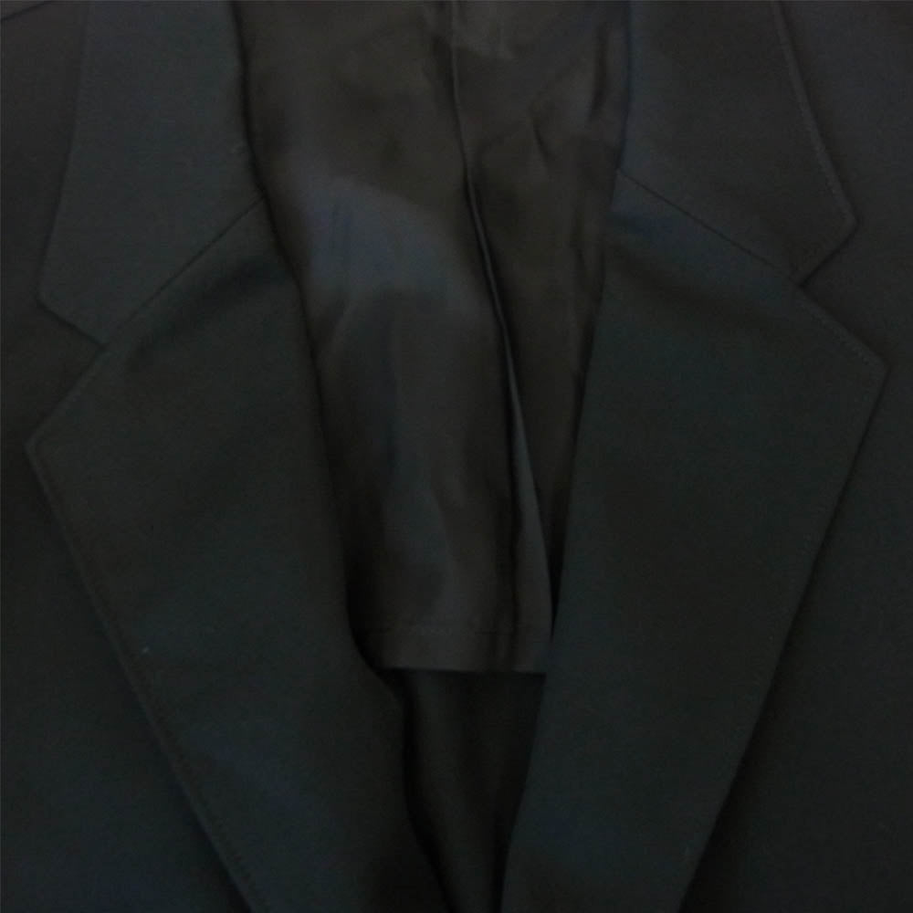 Yohji Yamamoto ヨウジヤマモト POUR HOMME プールオム 未使用 20AW HX-J05-100 W/GABARDINE FRONT DOUBLE CLOTH JACKET ウールギャバジン 前二重 フラシ ジャケット ブラック系 4【極上美品】【中古】