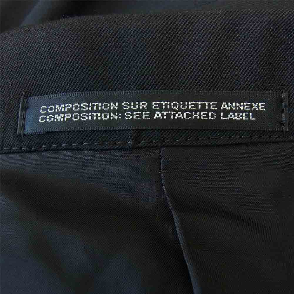 Yohji Yamamoto ヨウジヤマモト POUR HOMME プールオム 未使用 20AW HX-J05-100 W/GABARDINE FRONT DOUBLE CLOTH JACKET ウールギャバジン 前二重 フラシ ジャケット ブラック系 4【極上美品】【中古】