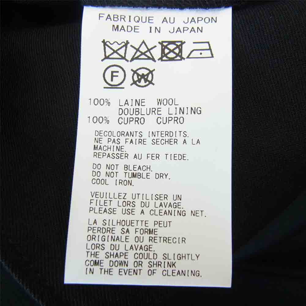 Yohji Yamamoto ヨウジヤマモト POUR HOMME プールオム 未使用 20AW HX-J05-100 W/GABARDINE FRONT DOUBLE CLOTH JACKET ウールギャバジン 前二重 フラシ ジャケット ブラック系 4【極上美品】【中古】
