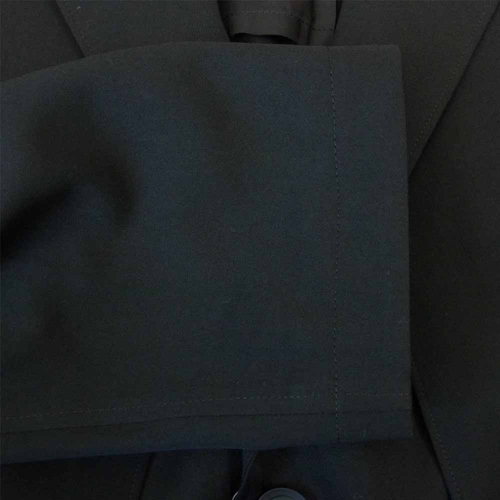 Yohji Yamamoto ヨウジヤマモト POUR HOMME プールオム 未使用 20AW HX-J05-100 W/GABARDINE FRONT DOUBLE CLOTH JACKET ウールギャバジン 前二重 フラシ ジャケット ブラック系 4【極上美品】【中古】