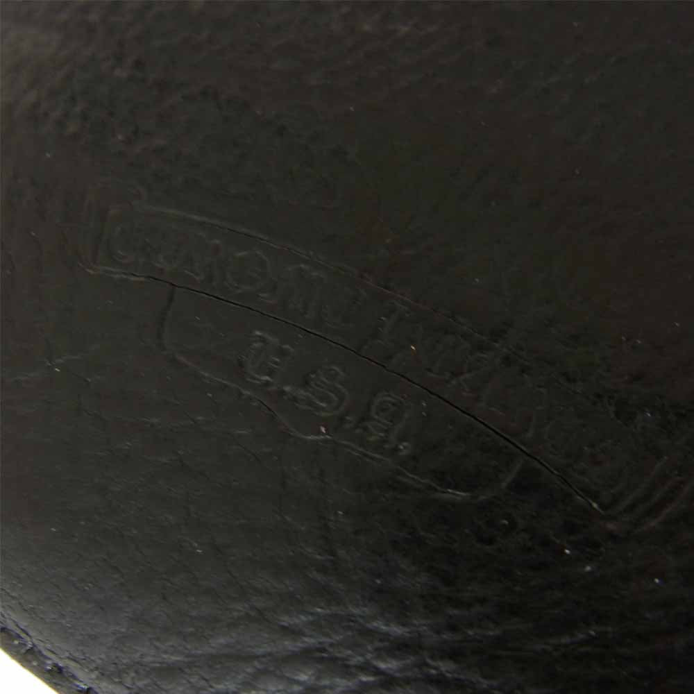 CHROME HEARTS クロムハーツ（原本有） 1スナップ クロスボールボタン レザー ウォレット ブラック系【中古】